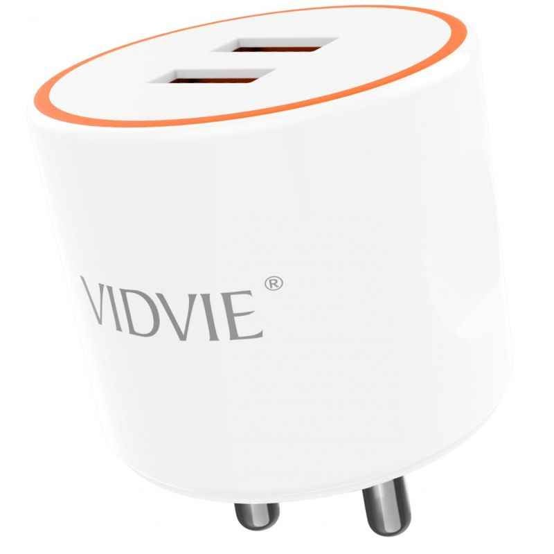 Vidvie 5V 3.4A 2 USB Port White Travel Charger with 1m Micro USB Cable, CHPLI2401t-v8WH
