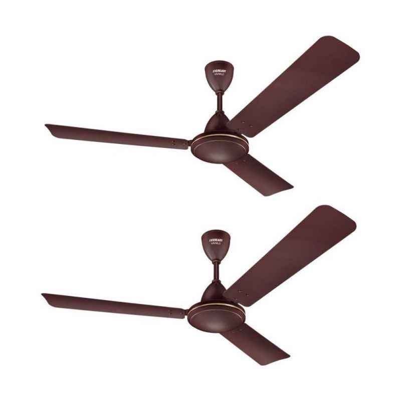Eveready 380rpm Vanilo Brown Ceiling Fan, Sweep: 1200 mm (Pack of 2)