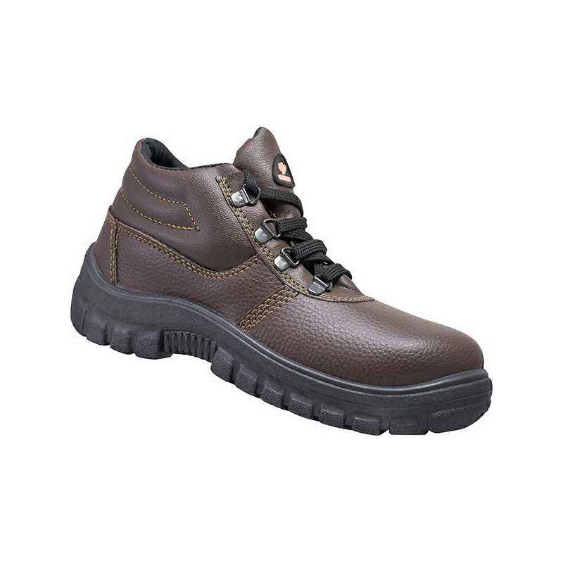 Prima PSF-25 Cosmo Steel Toe Brown Work Safety Shoes, Size: 11