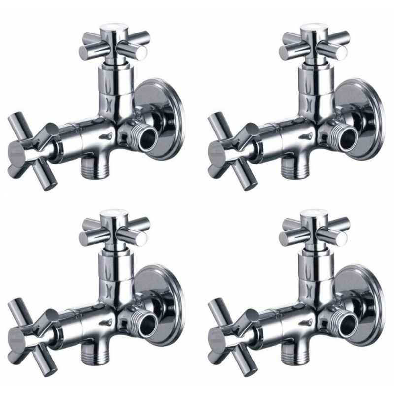 Snowbell Corsa Brass Chrome Plated 2 in 1 Angle Faucet (Pack of 4)