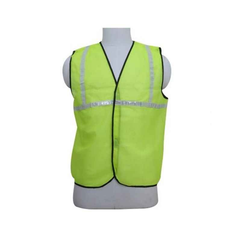 STEC Green Reflective Jacket, Tape Reflectivity: 1 Inch (Pack of 5)