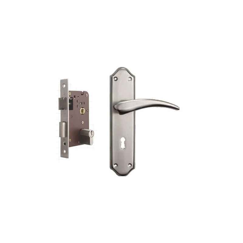 Plaza Duron Stainless Steel Finish Handle with 200mm Pin Cylinder Mortice Lock & 3 Keys