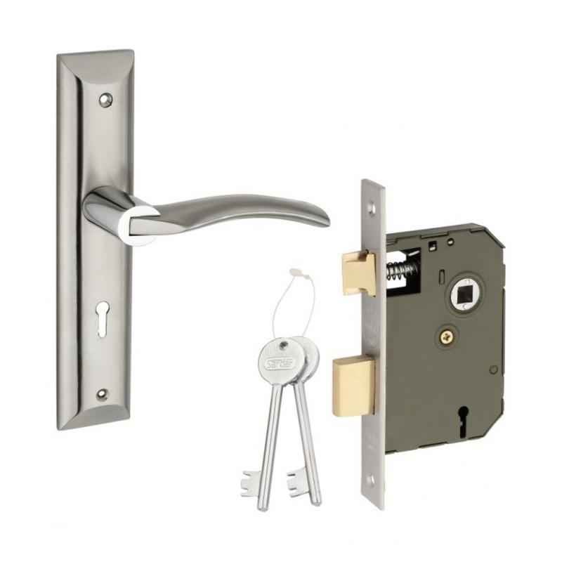Sardar 8 Inch Grey Stainless Steel Mortise Door Lock Set, ZMH 149