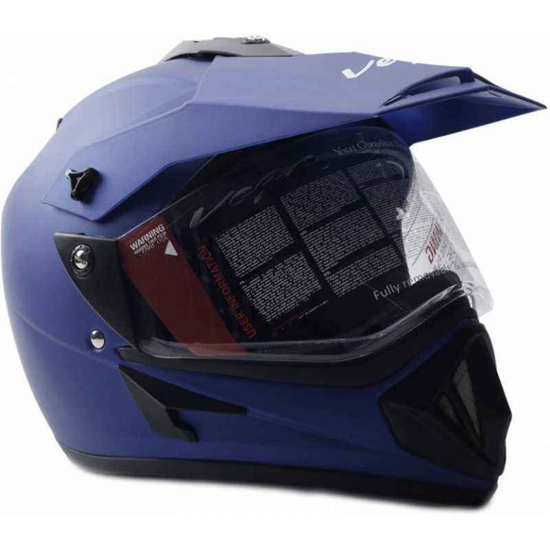 Vega Off Road Monster Motocross Dull Blue Helmet, Size (Large, 600 mm)