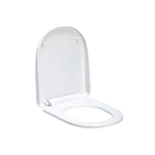 Exclusive Square Toilet Seat Cover (White) (Soft Close) - by Ruhe®