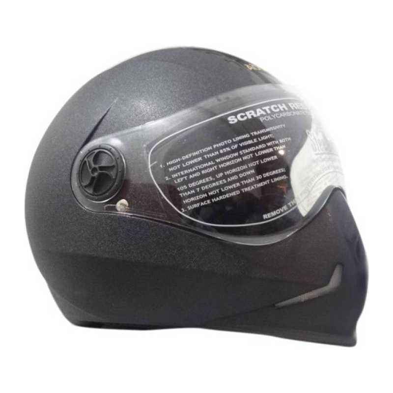 Steelbird Adonis Black Full Face Helmet, Size (Medium, 580 mm)