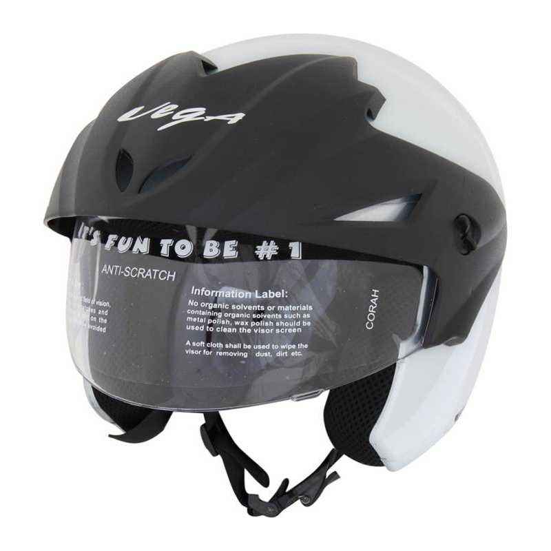 Vega Cruiser WP Silver Half Face Helmet, Size (Medium, 580 mm)