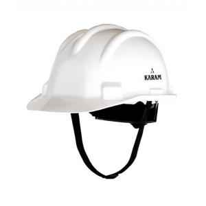 Karam White Plastic Cradle Ratchet Type Safety Helmet, PN-521 (Pack of 10)