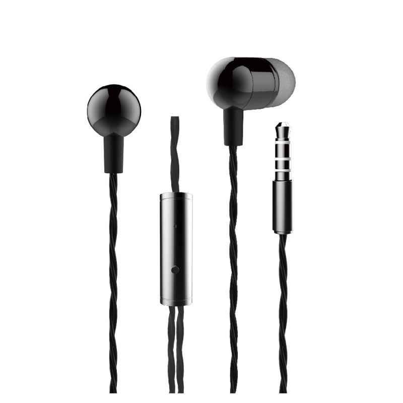 Vidvie 629 Black High Quality Sound Earphones with Mic, HS629-3.5BL