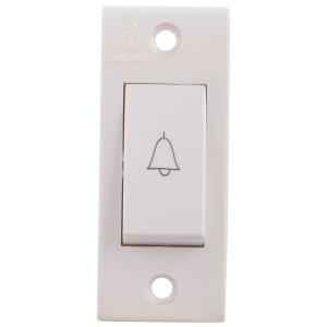 Anchor Penta Cherry 6A Bell Push White Switch, 14123
