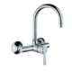 Jaquar Chrome Gold Single Lever Sink Mixer With Wall Mounted Model Swinging Spout On Upper Side, FON-40165