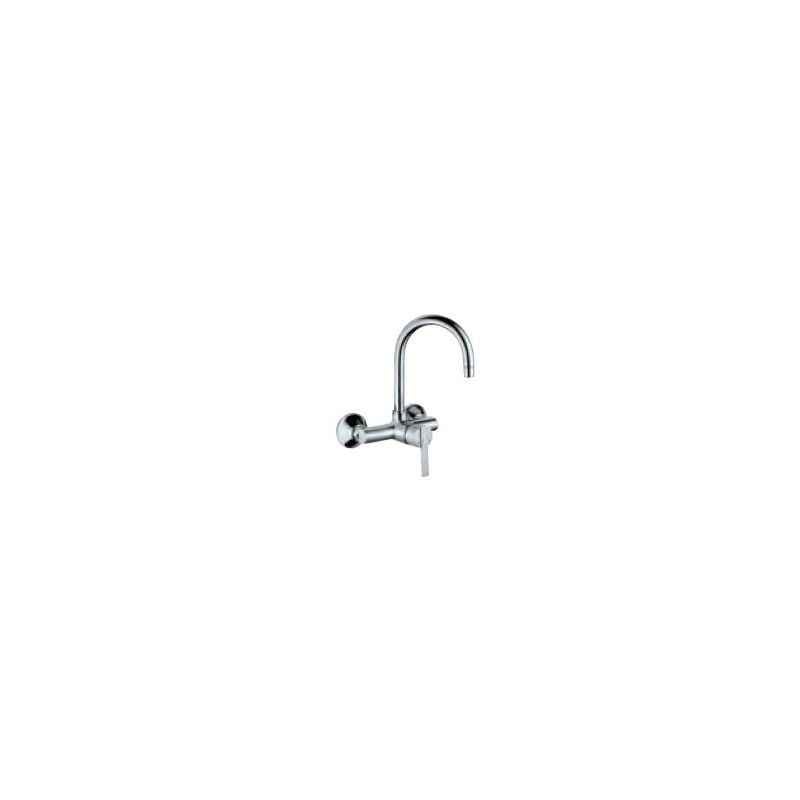 Jaquar Chrome Gold Single Lever Sink Mixer With Wall Mounted Model Swinging Spout On Upper Side, FON-40165
