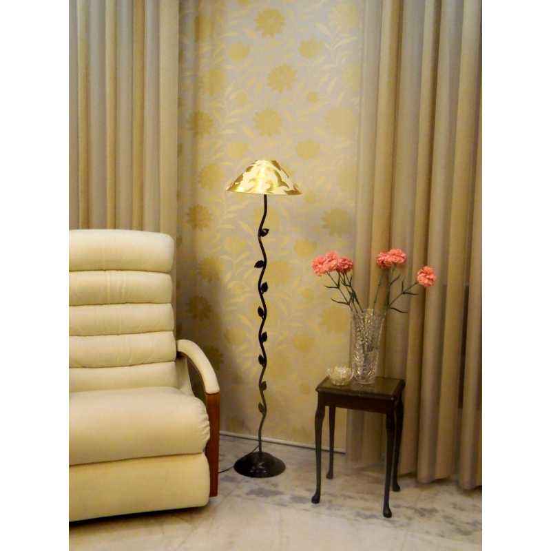 Tucasa Leaf Floor Lamp with Printed Shade, LG-590, Weight: 1100 g
