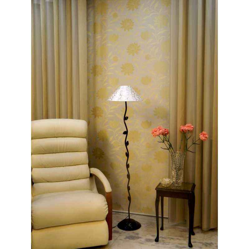 Tucasa Leaf Floor Lamp with Printed Shade, LG-594, Weight: 1100 g