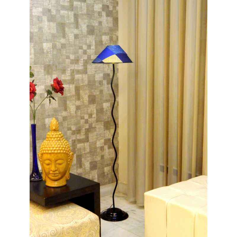 Tucasa Floor Lamp with Printed Shade, LG-612, Weight: 1100 g