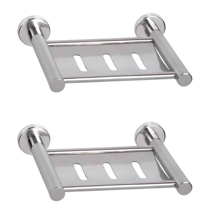 Abyss ABDY-1100 Glossy Finish Stainless Steel Soap Dish (Pack of 2)