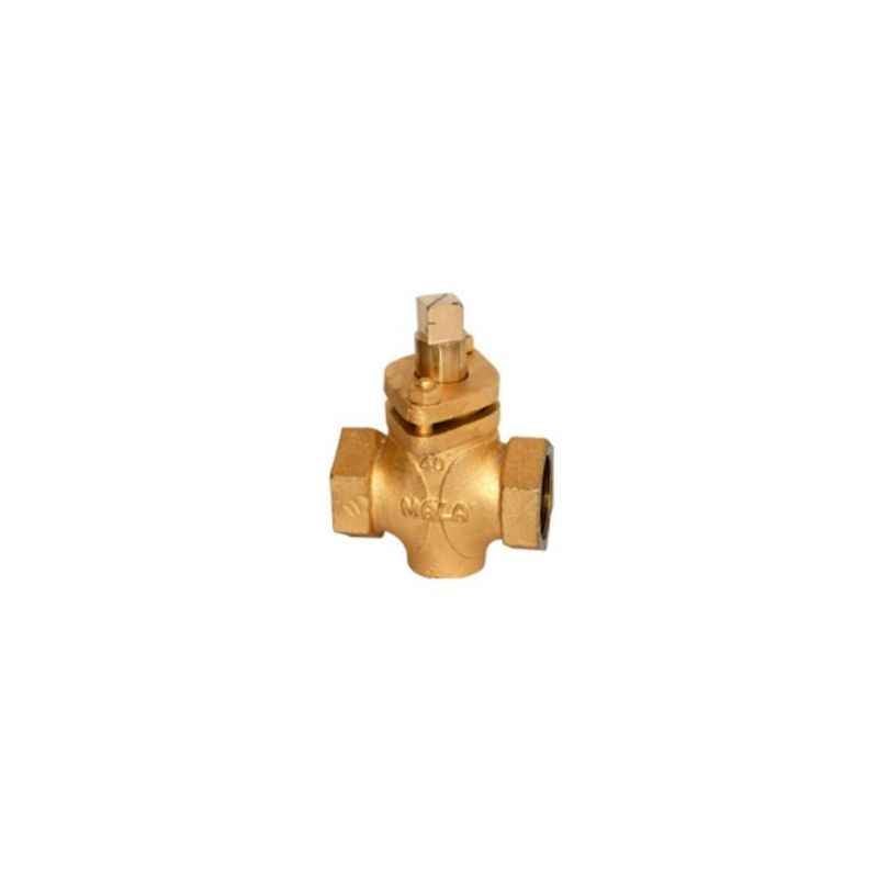 Mala Valves Two Way Taper Plug Type Bronze Screwed Gland Cock, MM-233, Size: 1 1/4 Inch