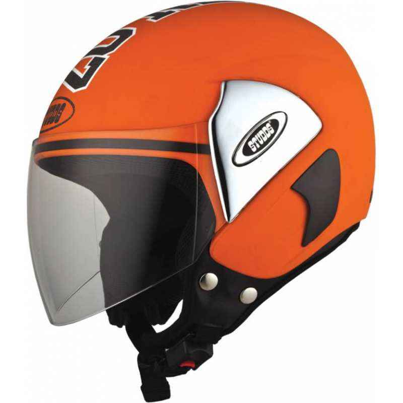 Studds Cub 07 Orange Open Face Motorsports Helmet, Size (XL, 600 mm)