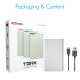 Portronics Tork 10050mAh White & Blue USB Power Bank with Original LG Cells, POR 619