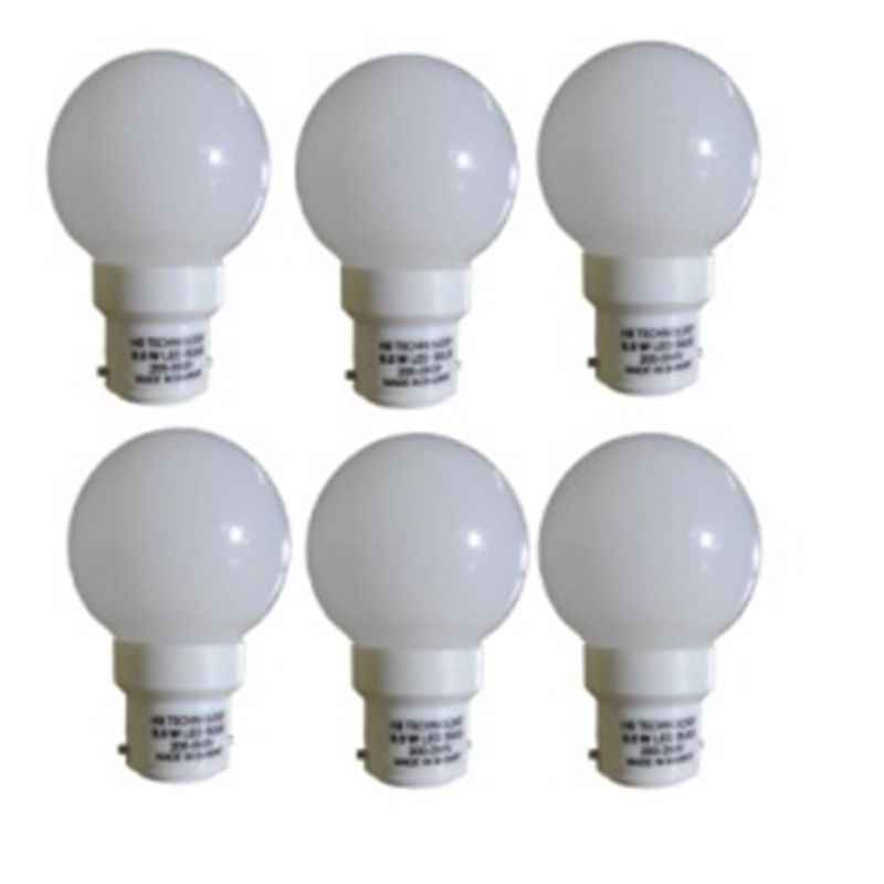 HB Technology 0.5W B-22 White LED Bulbs, (Pack of 6)