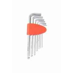 Groz 7 Pcs Long Metric Hex Key Set With Ball End, ALN/HX-BL/7L/GRZ
