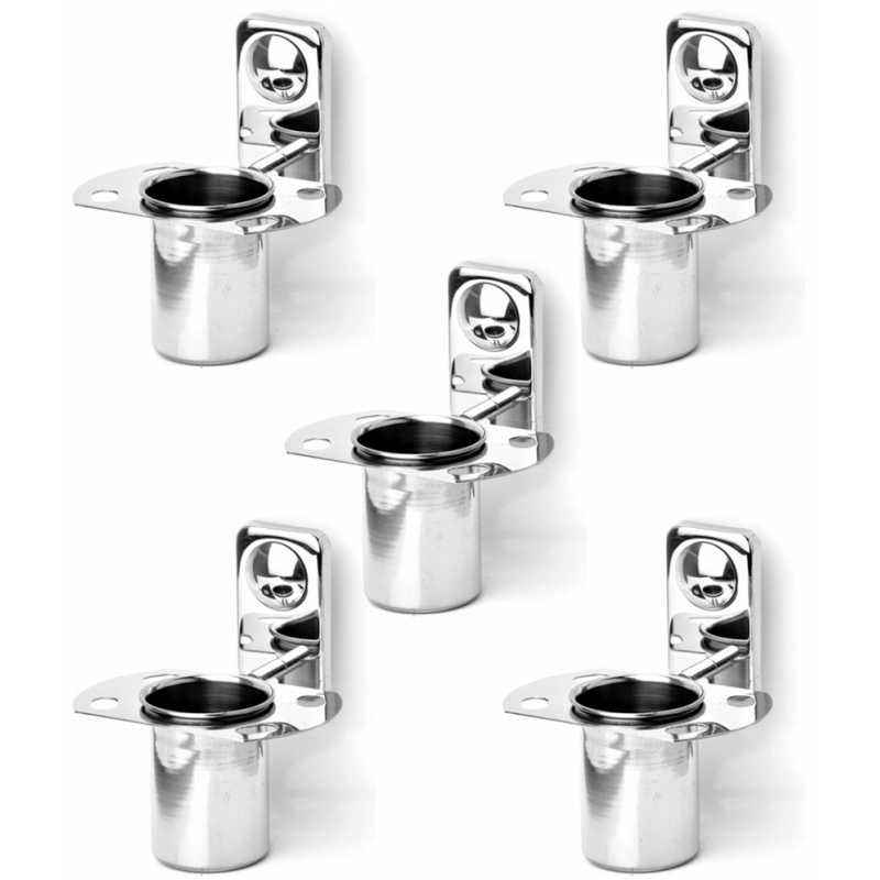 Abyss ABDY-0738 Glossy Finish Stainless Steel Tooth Brush Holder (Pack of 5)