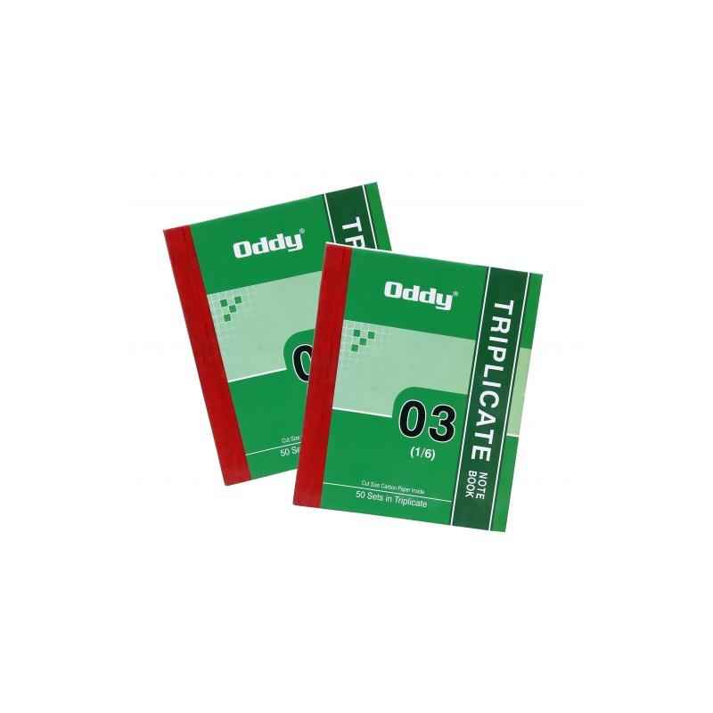 Oddy 210x180mm Triplicate Note Books, TNB-03 (Pack of 6)