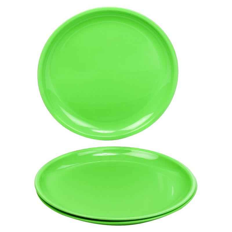 Signoraware Parrot Green Round Half Plate, 236 (Pack of 3)
