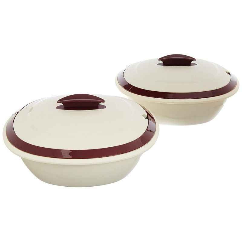 Signoraware Maroon Double Wall Jumbo Casserole, 260 (Pack of 2)