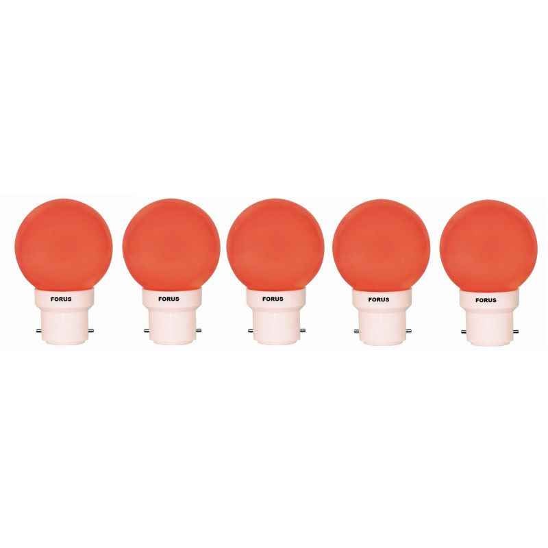 FORUS 0.5W  Red LED Bulb (Pack of 5)
