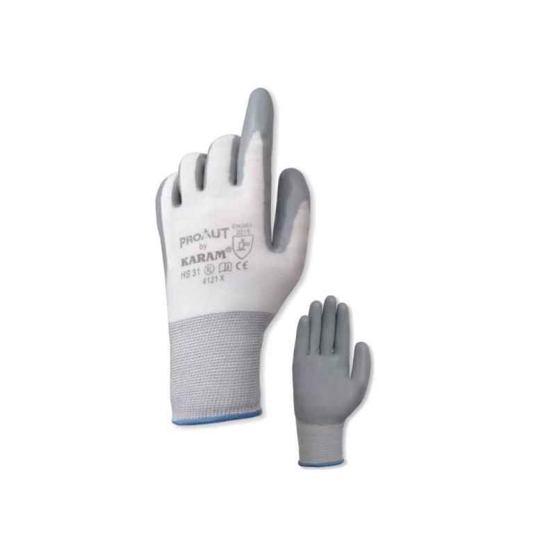 Karam HS31 Nitrile Hand Gloves, Size: M