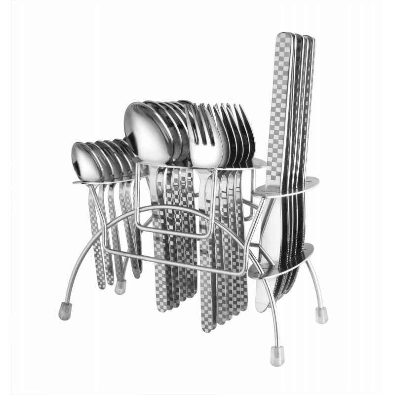 Elegante 24 Pieces Blossom Gracia Stainless Steel Cutlery Set, SL-120