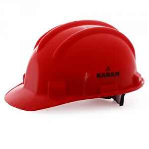Karam Red Plastic Cradle Ratchet Type Safety Helmet, PN-521 (Pack of 5)