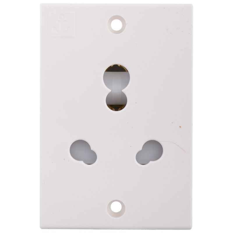 Anchor Penta 20A & 10A White Universal Power Socket with 2 Fixing Holes, 14307