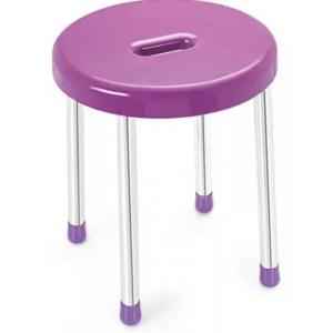 Cello Eva Purple Plastic Stool, Dimension: 375x315x315 mm