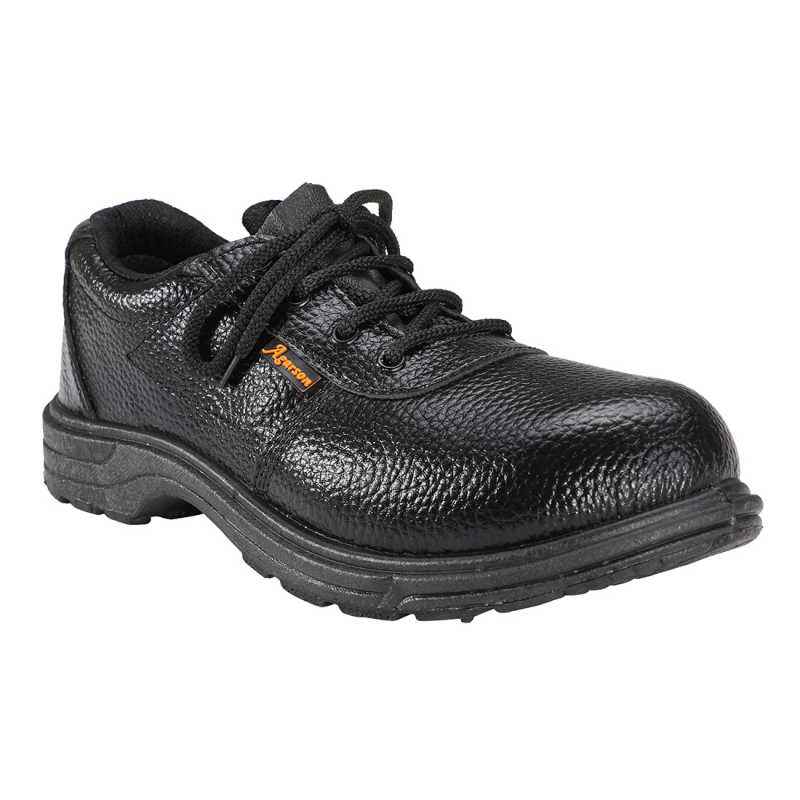 Agarson ATS-105 Steel Toe Black Safety Shoes, Size: 6