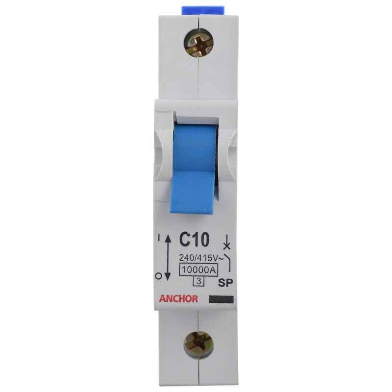 Anchor 10A Gold Series Single Pole C06 MCB, 18094 (Pack of 2)