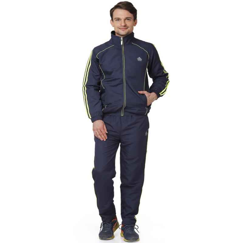 Abloom 129 Navy Blue & Parrot Green Tracksuit, Size: XXL