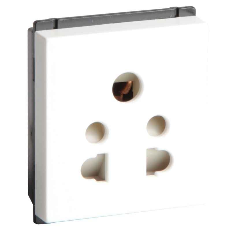 Crabtree 6A 5 Pin White Shuttered Socket, ACMKPXW065