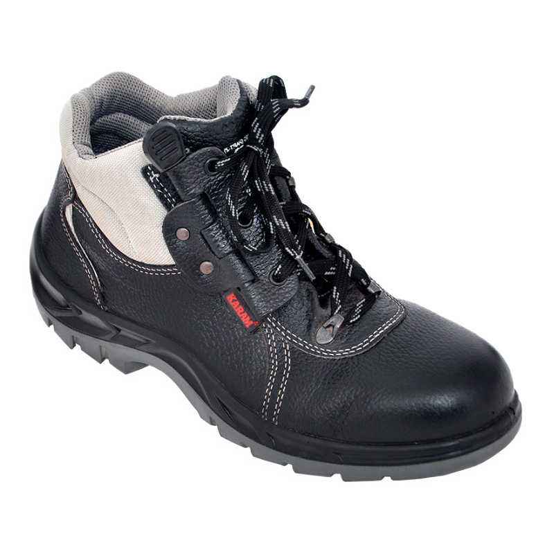 Karam FS 22 Steel Toe Black Work Safety Shoes, Size: 10