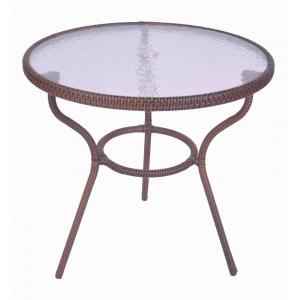 Ventura VF C 177 Brown Outdoor Table with Glass Top