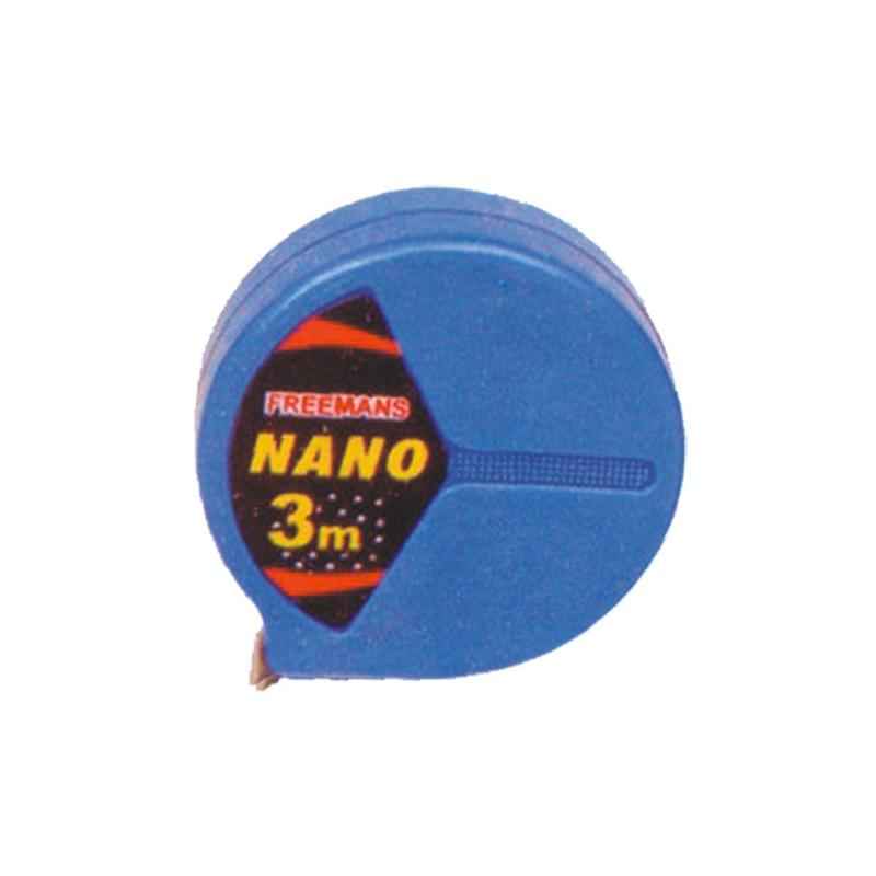 Freemans Nano Blue Steel Tape Rules with Lock, Length: 3 m, Width: 13 mm