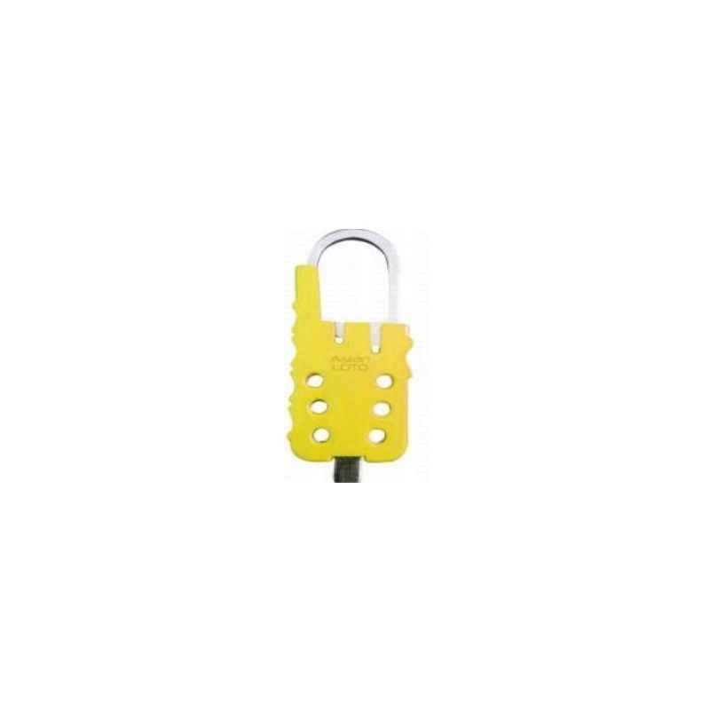 Asian Loto ALC-MLTH-Y Multipurpose Metallic Lockout Hasp in Yellow Colour with Identifiable Label