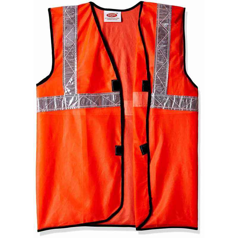 Safari Pro 2 Inch Orange Fabric Type Reflective Safety Jacket