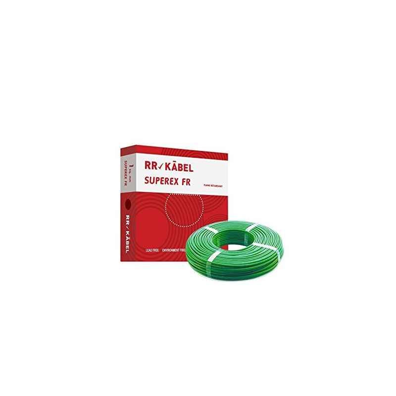 RR Kabel Superex-FR 1.5 Sq mm Green PVC Insulated Cable, Length: 90 m