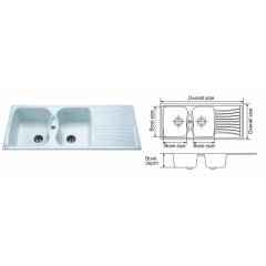 Nirali Kappa LV 2 Kitchen Sink, Size: 1160x510 mm