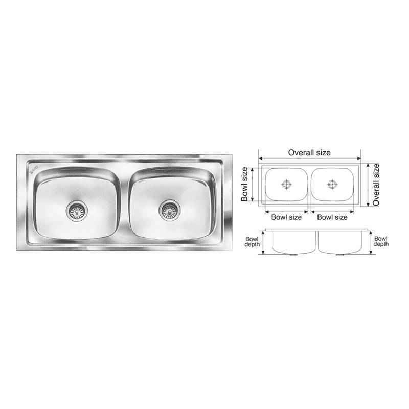 Nirali Graceful Glory Satin Finish Kitchen Sink, Bowl Size: 510x410x200 mm