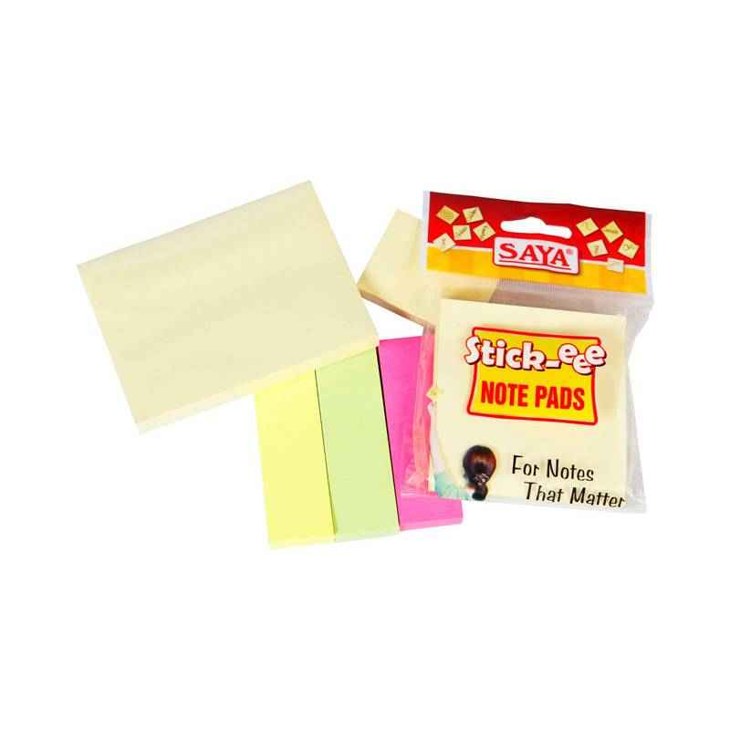 Saya Stick-eee Note Pads, Dimensions: 180 x 80 x 70 mm (Pack of 24)