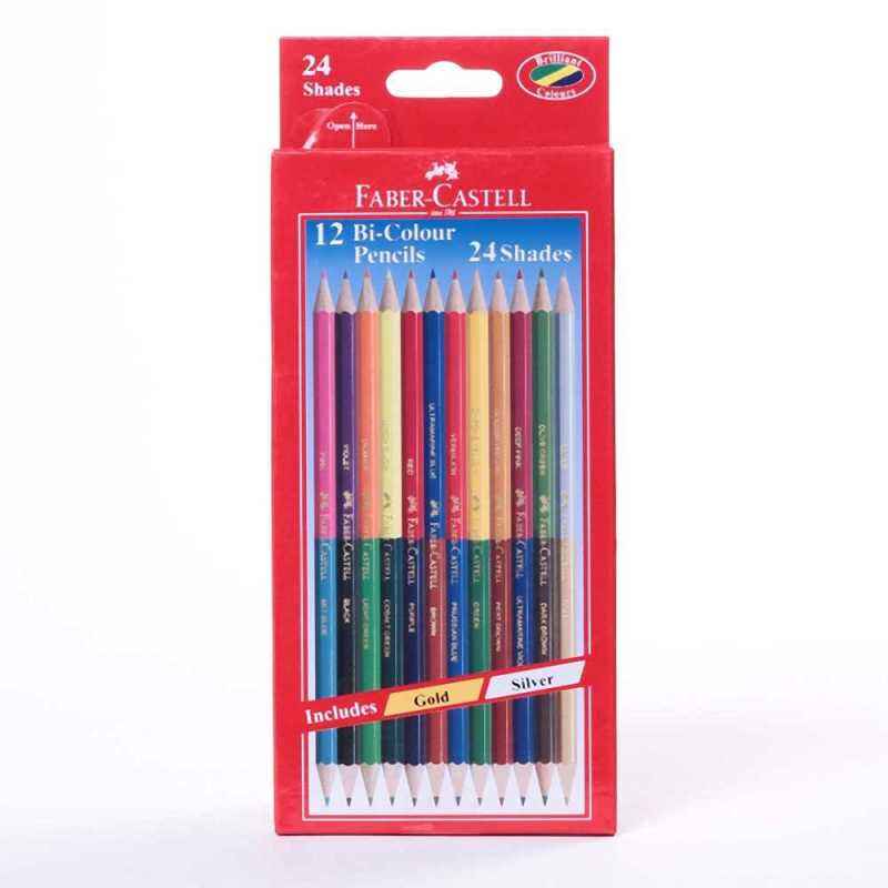 Faber-Castell 24 Shades Bi-Colour Pencils Set, 122715