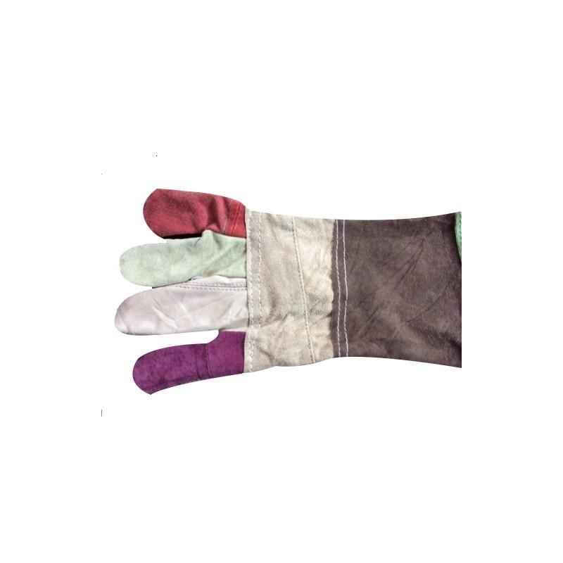 Shiva Multicolor Leather Hand Gloves (Pack of 10)